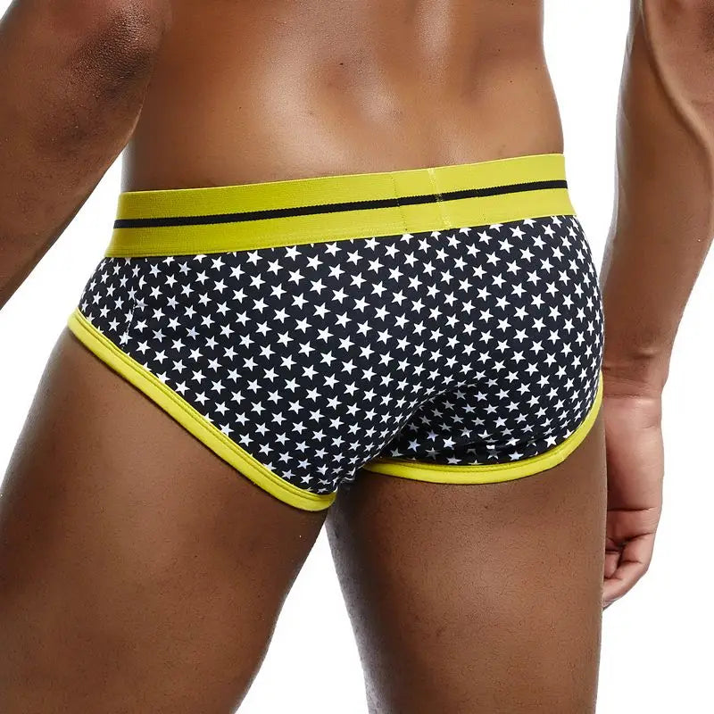 JOCKMAIL Men's Low-Rise Printed Cotton Briefs