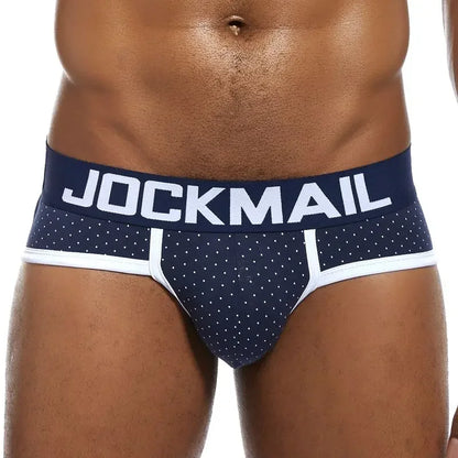 JOCKMAIL Men's Low-Rise Printed Cotton Briefs