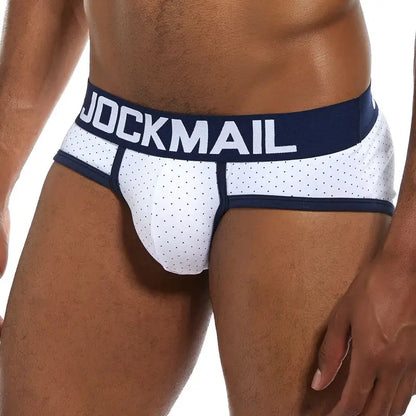 JOCKMAIL Men's Low-Rise Printed Cotton Briefs