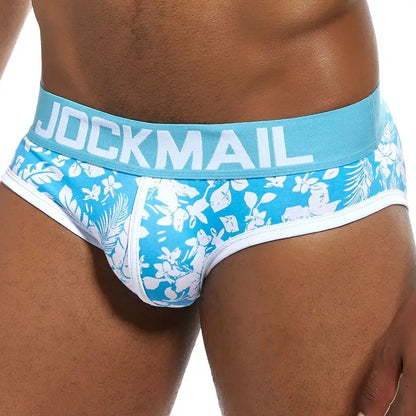 JOCKMAIL Men's Low-Rise Printed Cotton Briefs