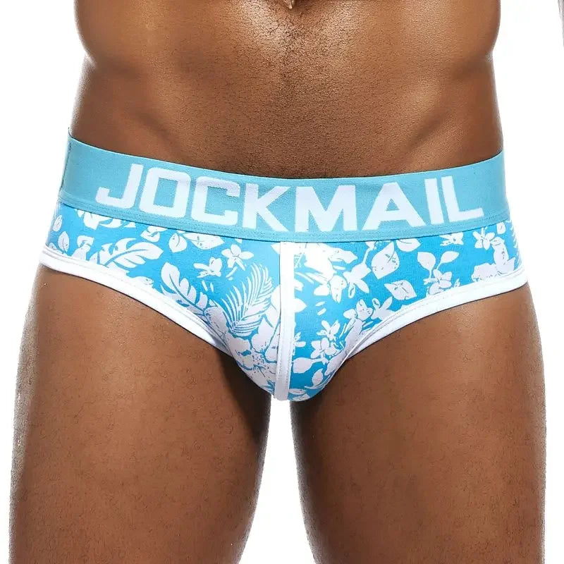 JOCKMAIL Men's Low-Rise Printed Cotton Briefs