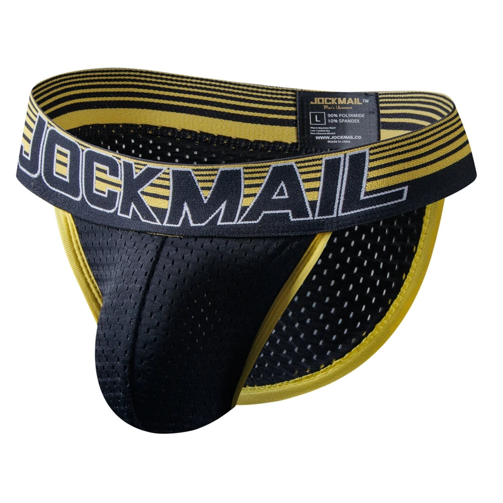 JOCKMAIL Men's U-Convex Mesh Briefs