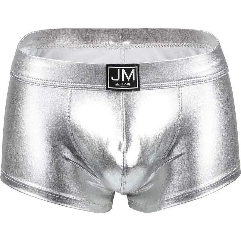 Bold PU Leather Men’s Boxer Shorts