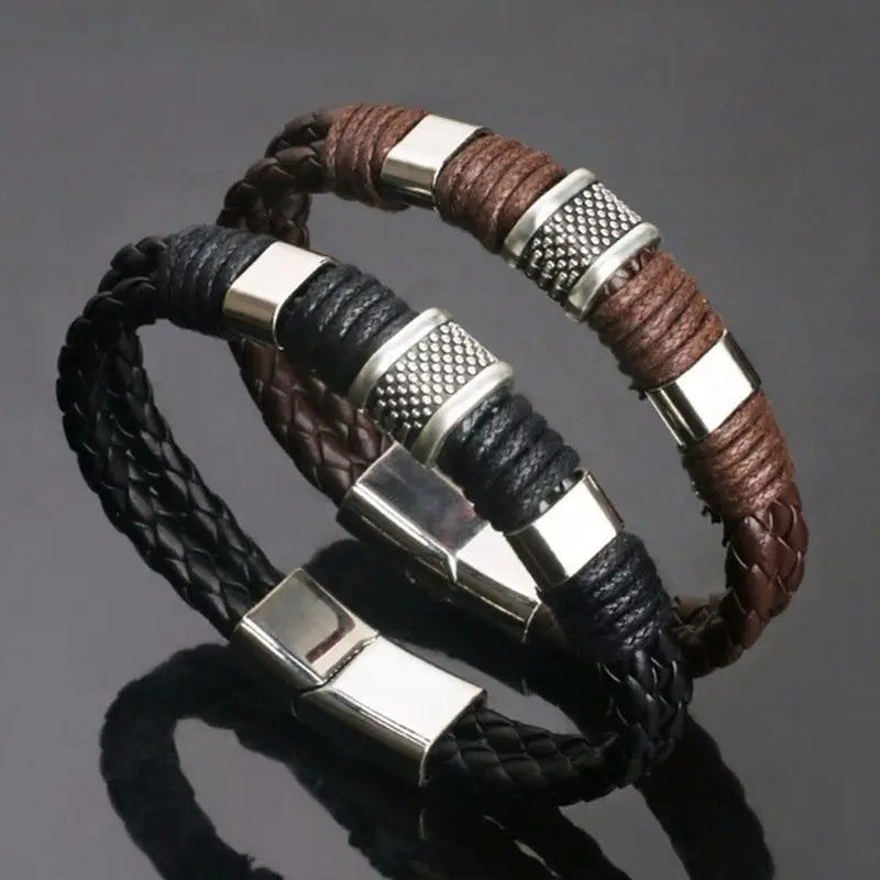 Leather Bracelets Jewelry Gift for Men