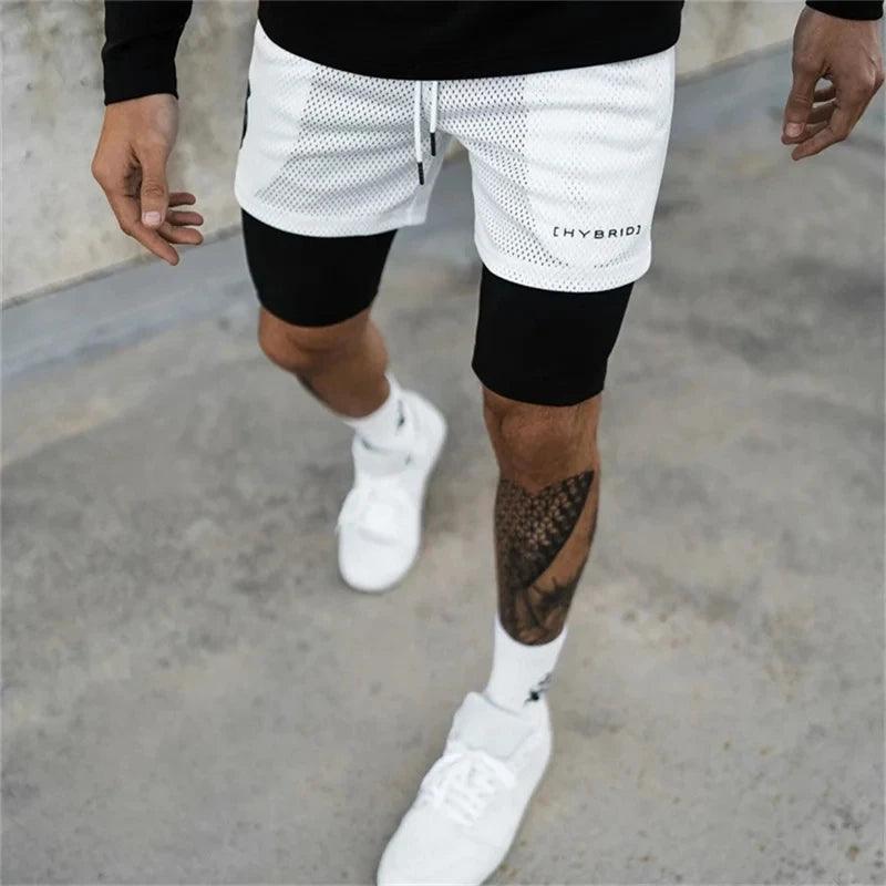 Men's 2-in-1 Summer Mesh Running Shorts