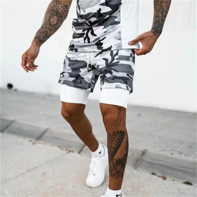 Men's 2-in-1 Summer Mesh Running Shorts