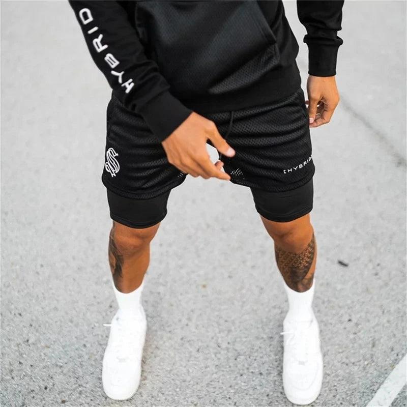 Men's 2-in-1 Summer Mesh Running Shorts