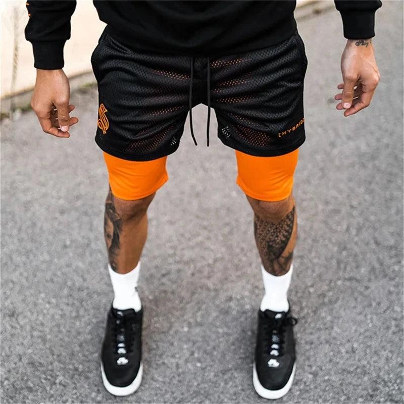 Men's 2-in-1 Summer Mesh Running Shorts