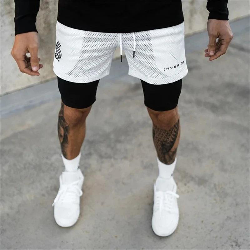 Men's 2-in-1 Summer Mesh Running Shorts