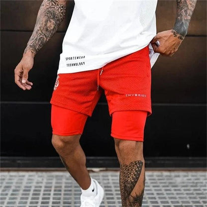 Men's 2-in-1 Summer Mesh Running Shorts