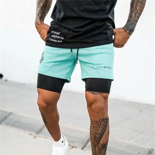 Men's 2-in-1 Summer Mesh Running Shorts