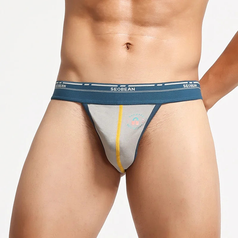 Men's Breathable Cotton Thong Underwear