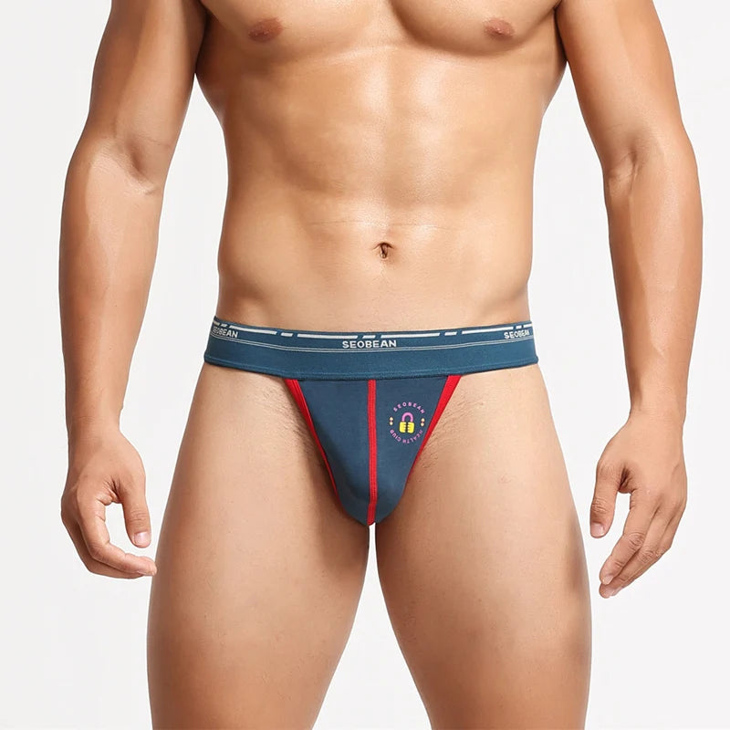 Men's Breathable Cotton Thong Underwear