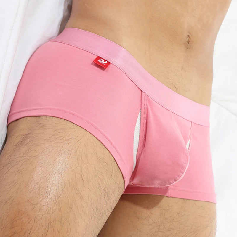 Men's Cotton Boxer Shorts with Pouch