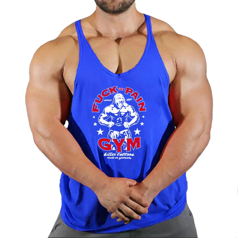 Men's Cotton Y-Back Stringer Gym Tank Top