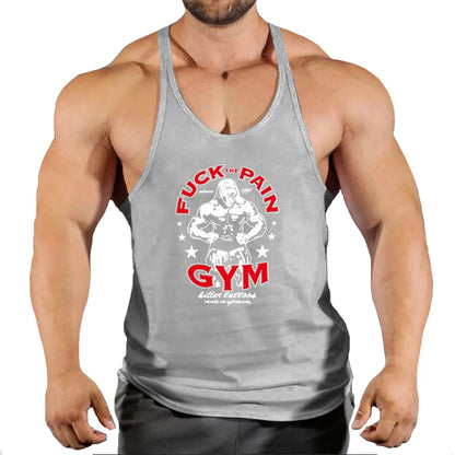 Men's Cotton Y-Back Stringer Gym Tank Top