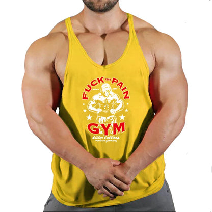 Men's Cotton Y-Back Stringer Gym Tank Top