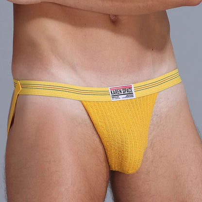 Men's Low-Rise Breathable Cotton Sports Thong