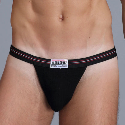 Men's Low-Rise Breathable Cotton Sports Thong