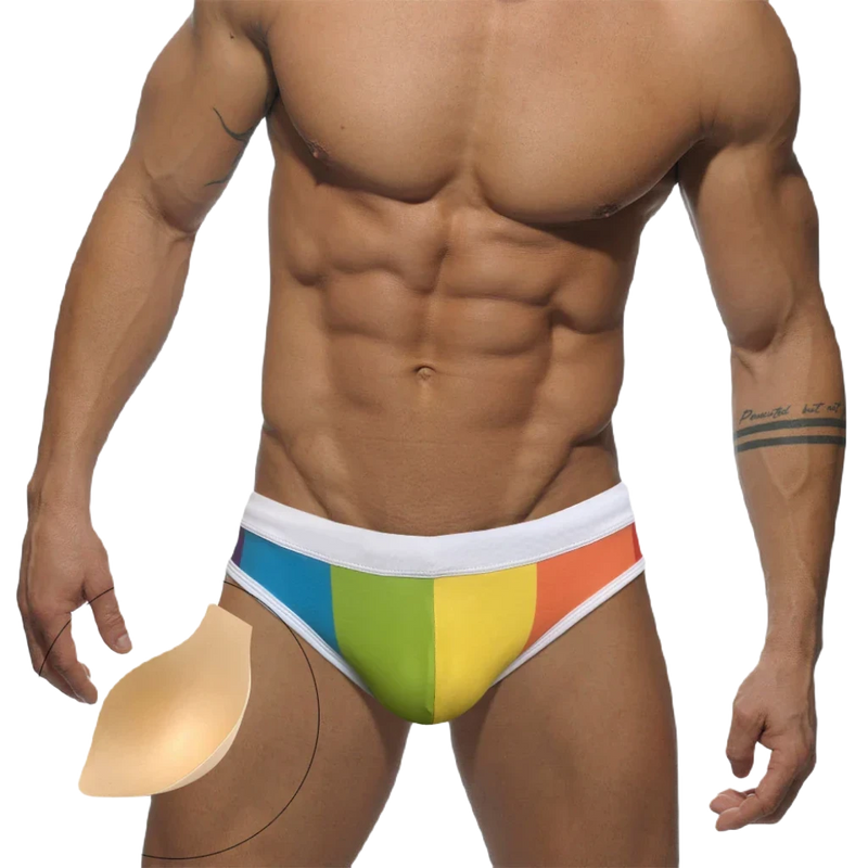 Men's Nylon Quick Dry Cartoon Swimming Briefs