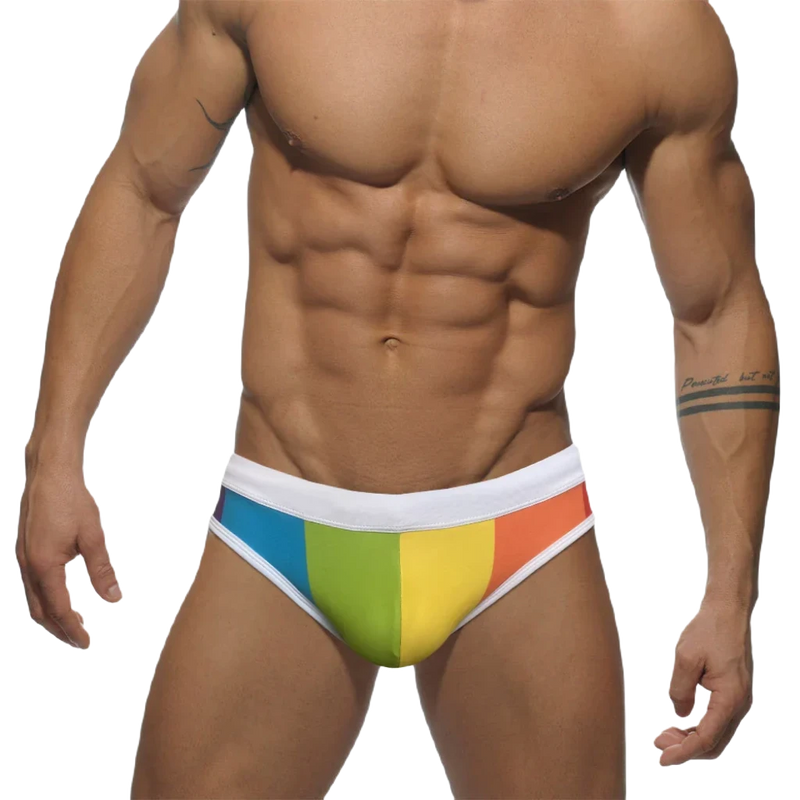 Men's Nylon Quick Dry Cartoon Swimming Briefs