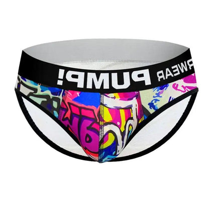 Men's Sexy Graffiti Briefs: Low Waist Butt Lifter