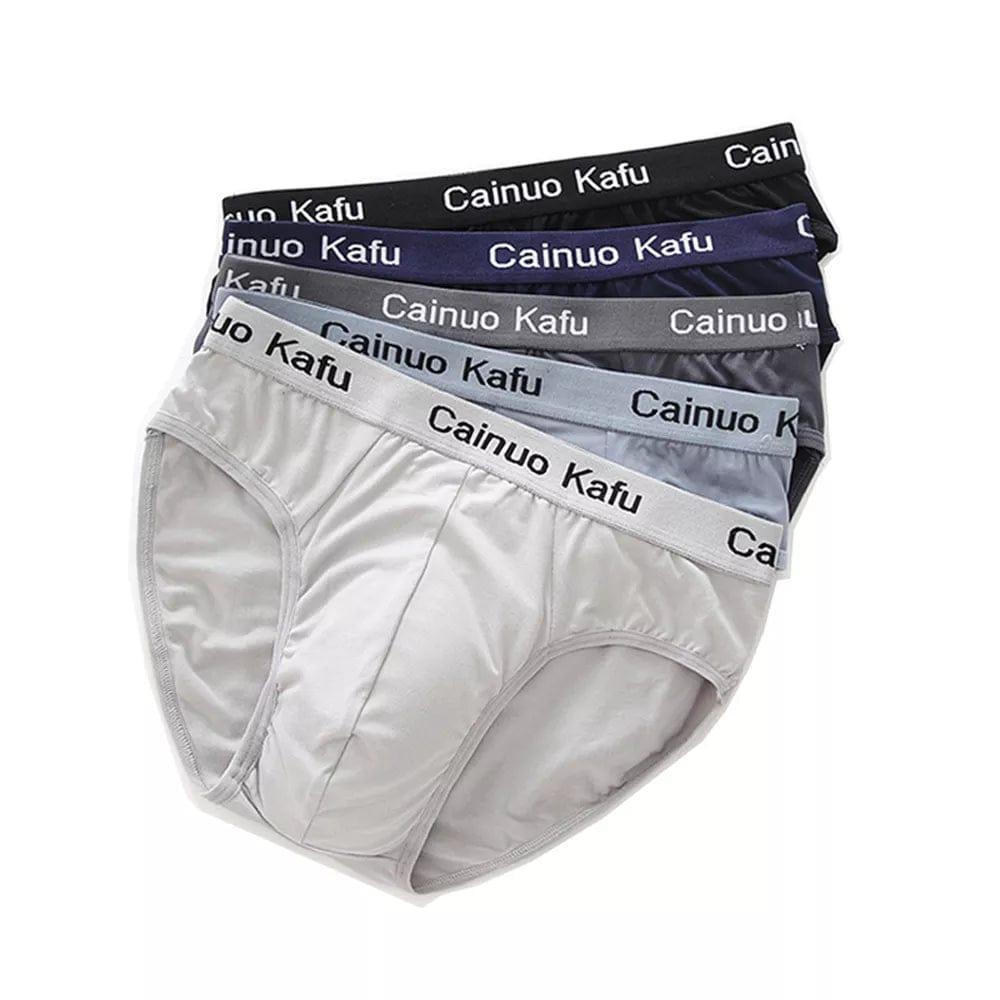 Men's Silk Briefs Set - Comfortable Solid Underpants