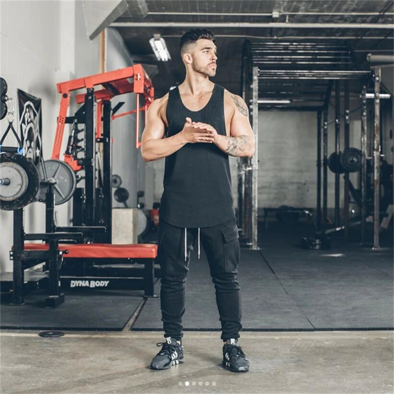 Men's Sleeveless Vest Tank-Top for Fitness