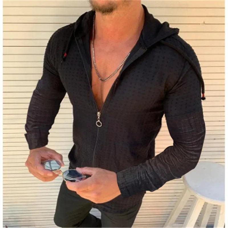 Men's Summer Plaid Hoodie | Beach & Casual Wear