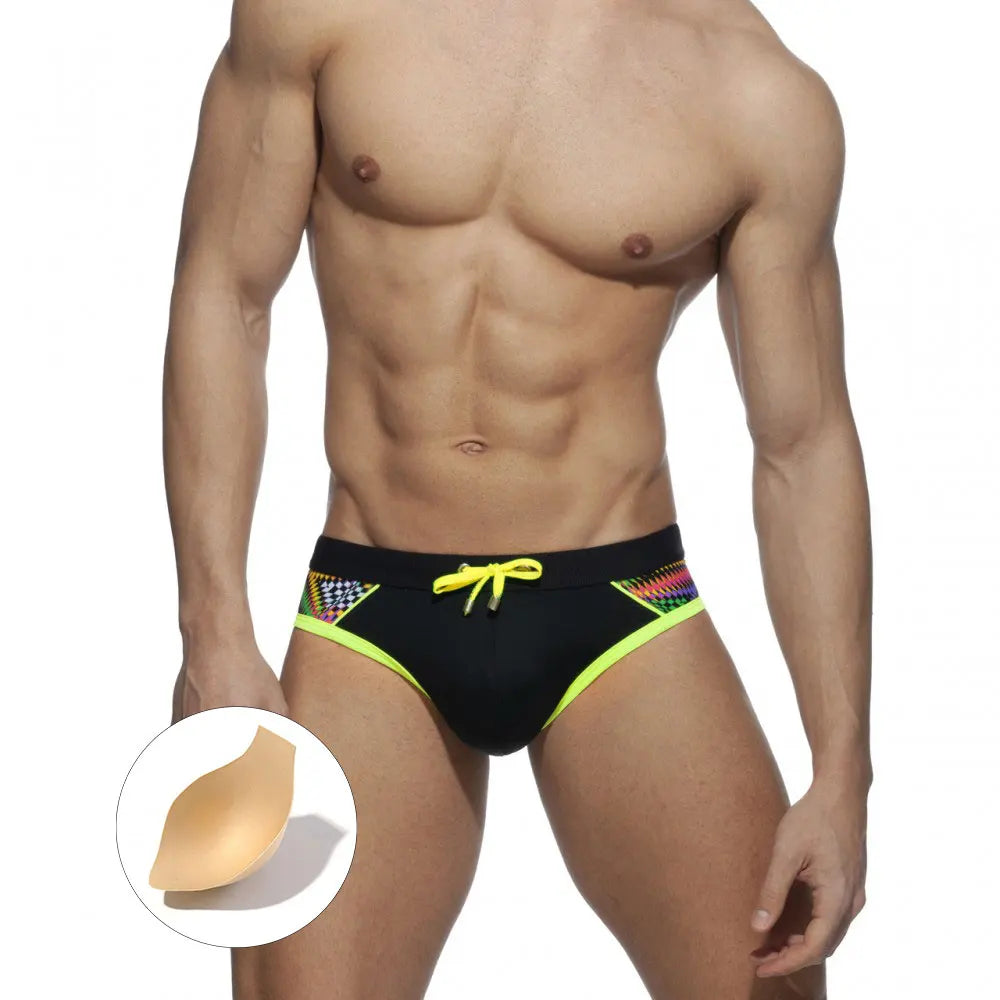 Men's Swim Briefs Push-up Swimming Trunks