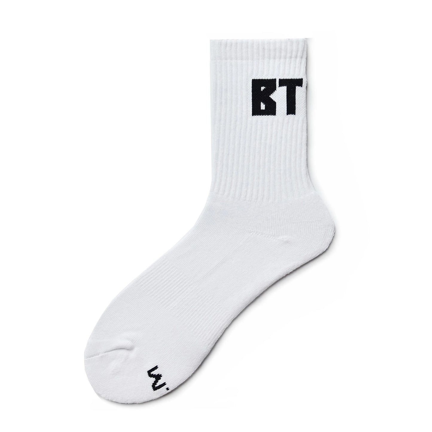 Men's White Letter Socks