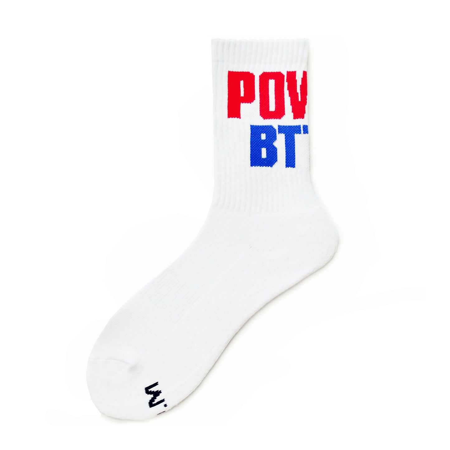 Men's White Letter Socks