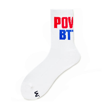 Men's White Letter Socks