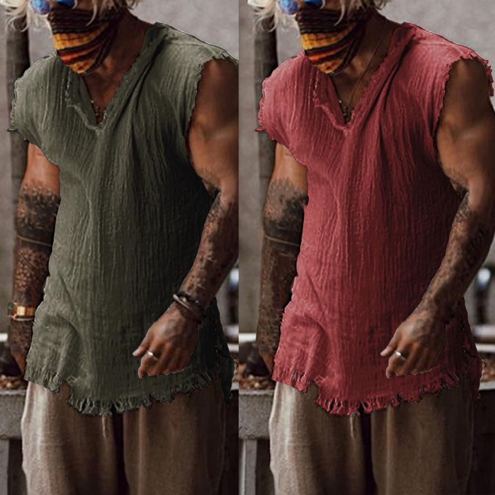 Men Vest Solid Color Casual Leisure