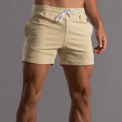 Mens Striped Sweat Shorts