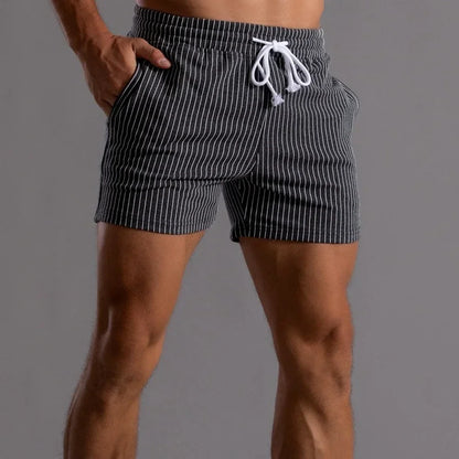 Mens Striped Sweat Shorts