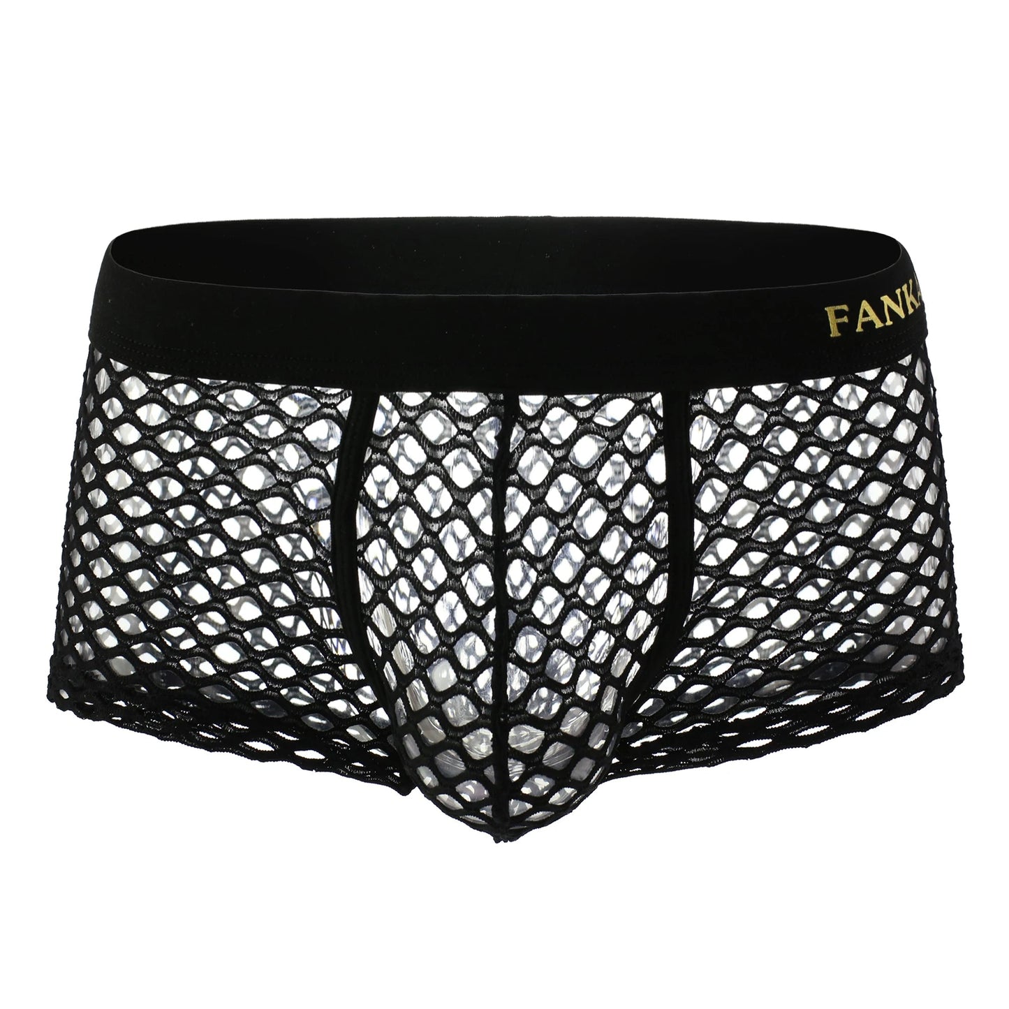 Mens Transparent Fishnet Set