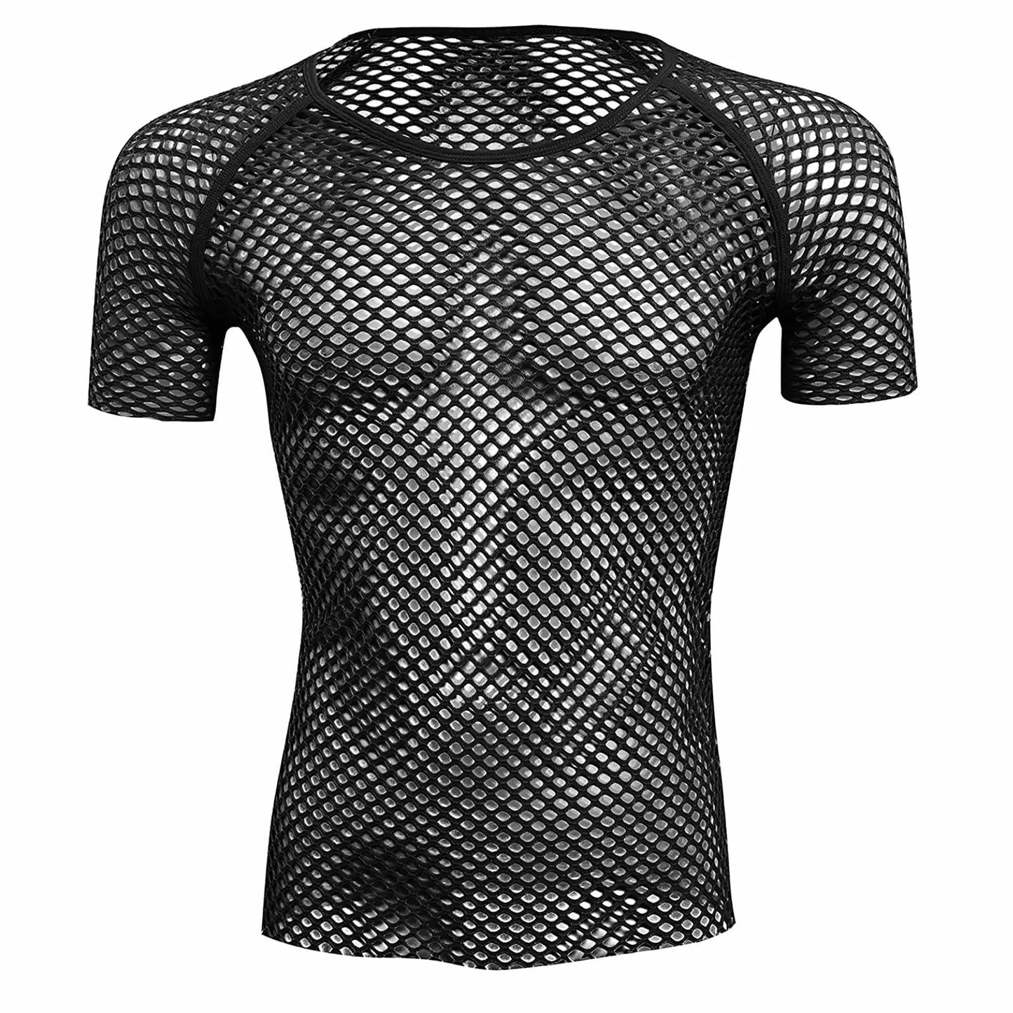 Mens Transparent Fishnet Set