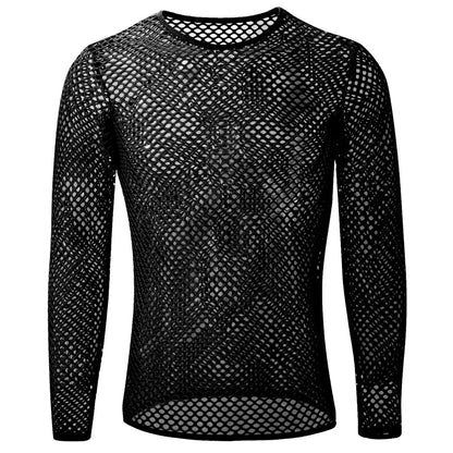 Mens Transparent Fishnet Set