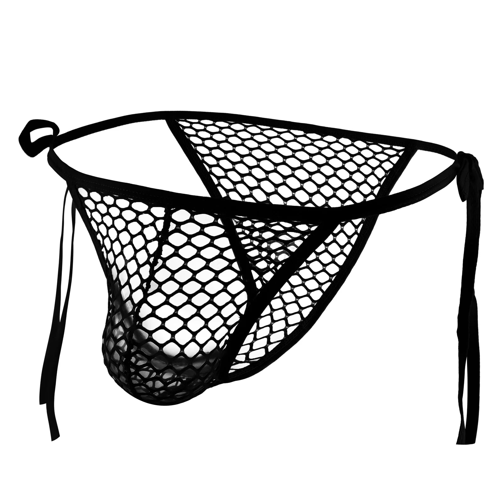 Mens Transparent Fishnet Set