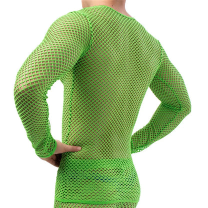 Mens Transparent Fishnet Set