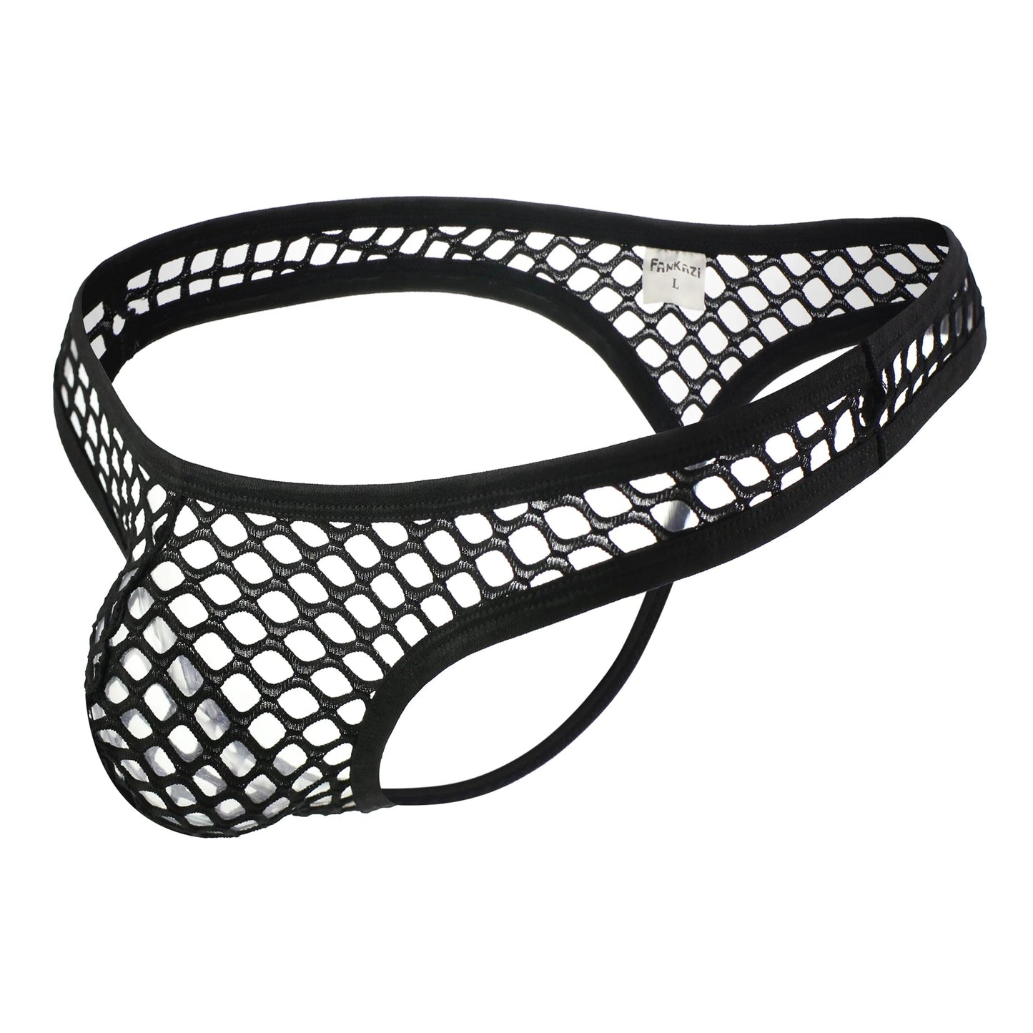 Mens Transparent Fishnet Set