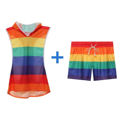 New Rainbow Hooded Men's Tank Tops