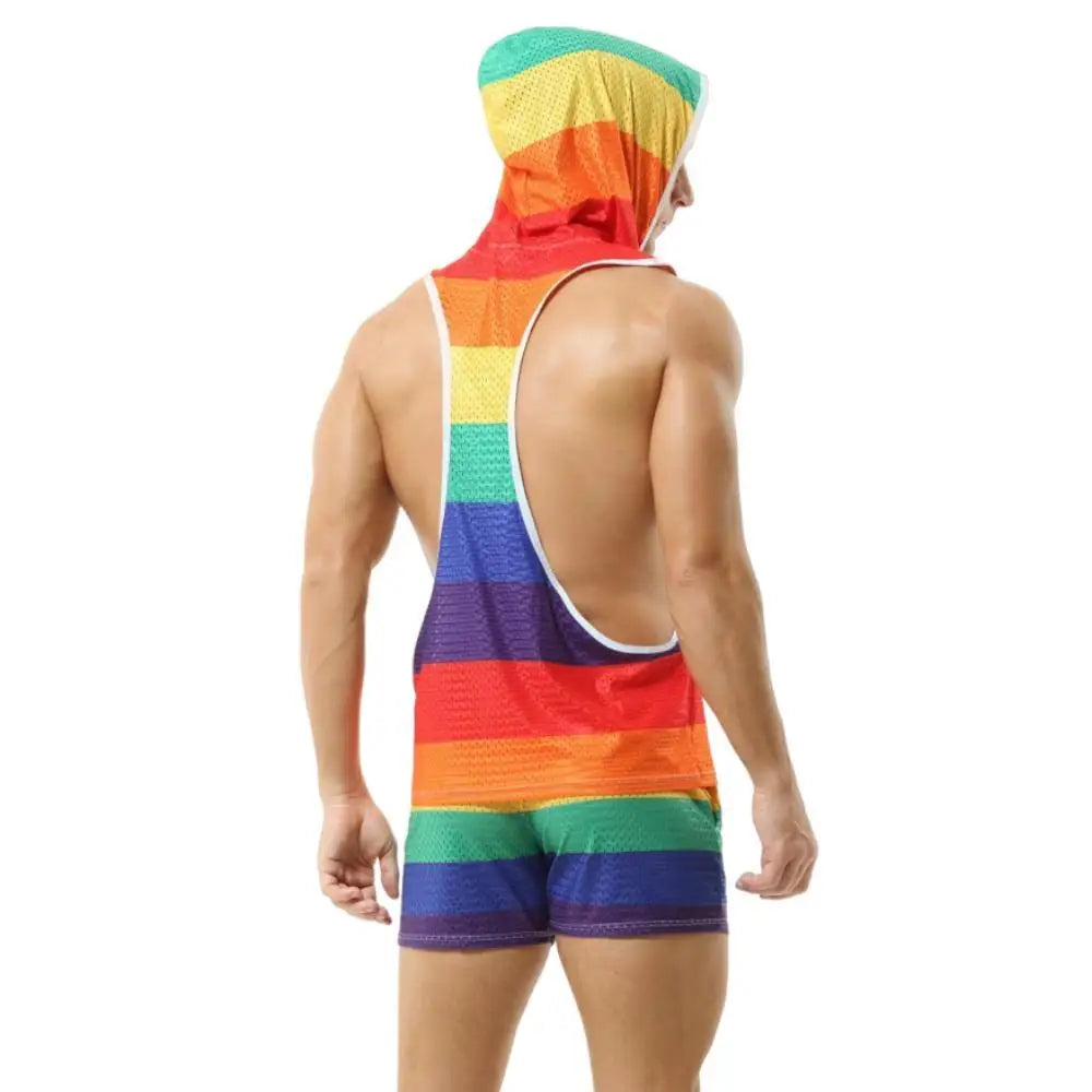 New Rainbow Hooded Men's Tank Tops