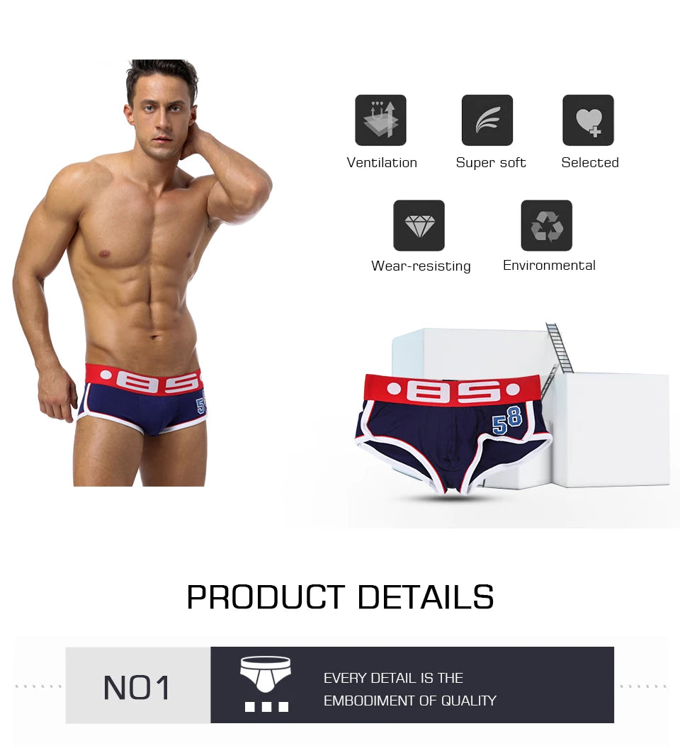 ORLVS Brand Men's Underwear - Stylish Boxer Shorts and Briefs