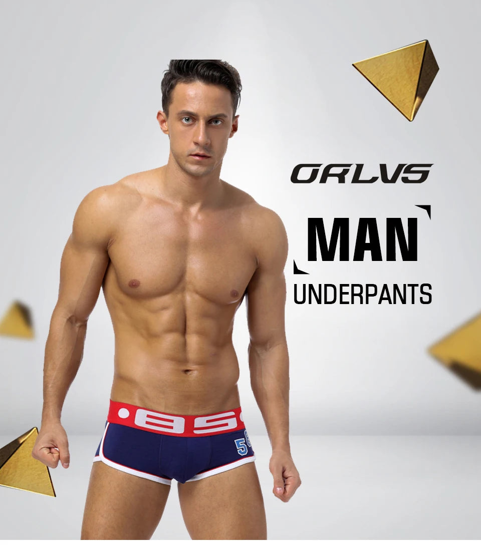 ORLVS Brand Men's Underwear - Stylish Boxer Shorts and Briefs