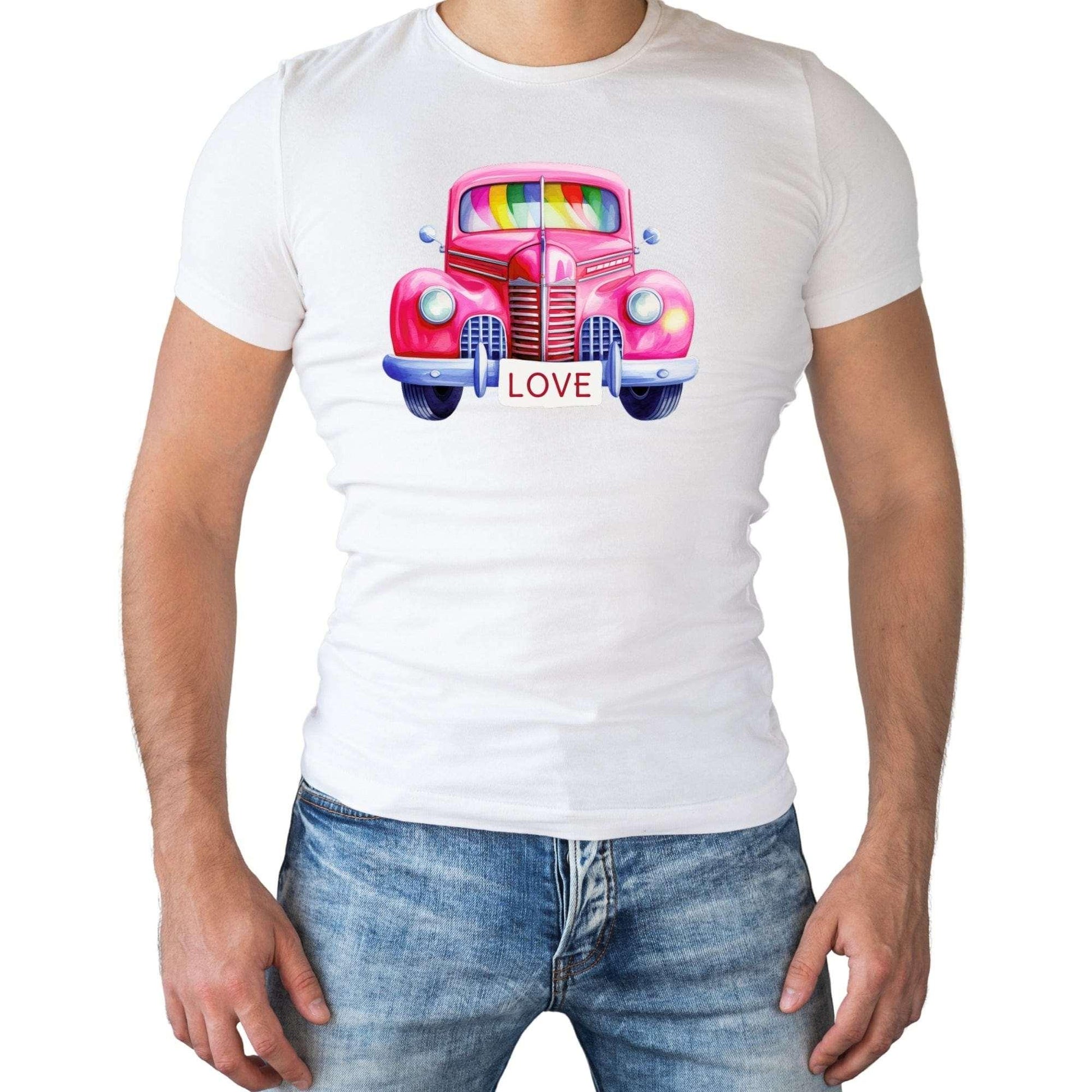 Printed Rainbow Romance Valentine's Tee