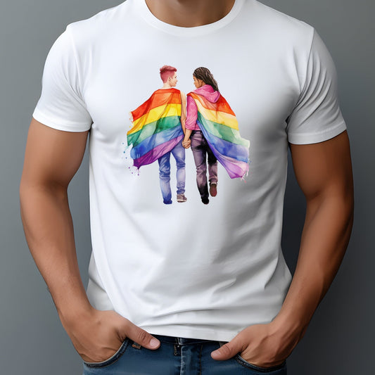 Rainbow Romance Graphic Tee: Embrace Love
