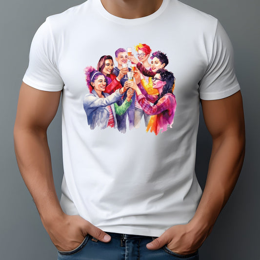 Rainbow Romance Valentine's Graphic T-shirt