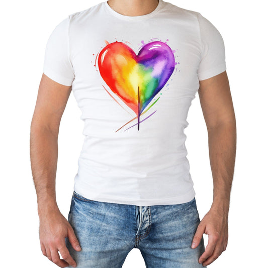 Valentine's Rainbow Romance Graphic T-shirt